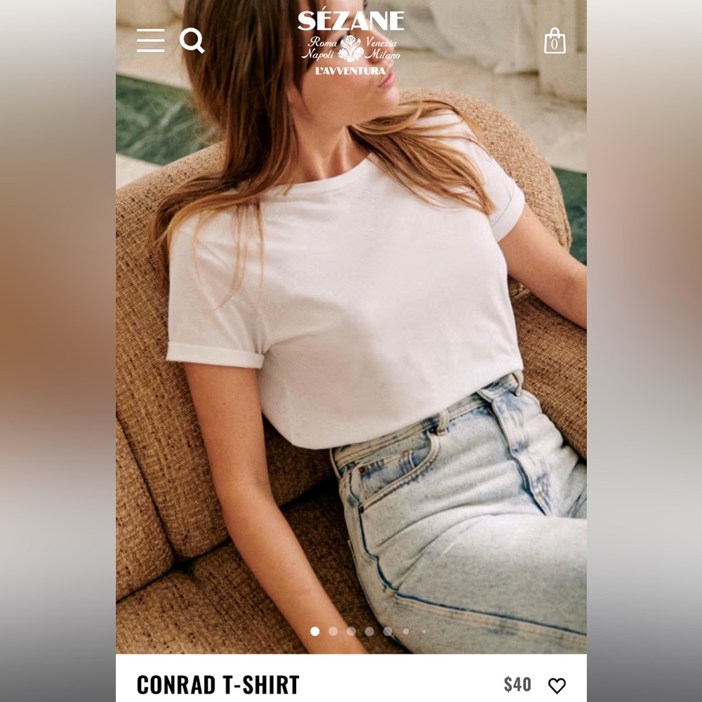 Sezane Conrad Tee size small